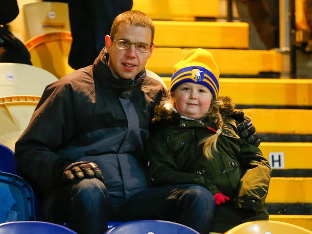 Mansfield Fans at the match against Carlisle Utd.