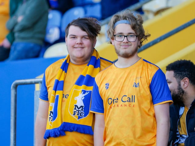 Stags fans ahead of the 2-2 draw with Forest Green.