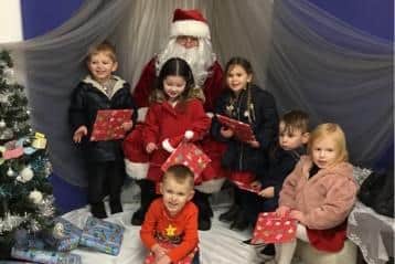 The little ones from the Cherubs Pleasley day nursery got to tell Santa what they would like in their stocking at Christmas when he dropped by for a surprise visit.