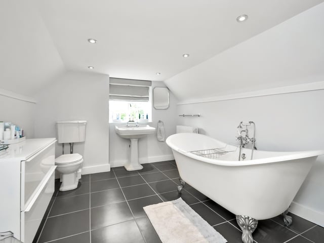 This 8 bed house in Bidbury Lane, Old Bedhampton, is on the market for offers in excess of £1.8m. It is listed by Fine and Country.