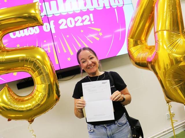 Mother-of-three and full-time hospital theatre worker Rebecca Roberts, 38, is delighted with her grade 4 and 5 in maths and English.
Rebecca said: “At school I got D grades in my GCSEs so I knew I needed to improve my maths and English in order to get on to an Access to University course at the college. 
"I would have been happy with grade 4s in both subjects so I’m very pleased to have got a 4 in maths and a 5 in English.
“I have a full-time job at King’s Mill Hospital and three young children so I would have been happy with just a pass – grade 4s were all I expected – so I’m delighted.
“I’ll be enrolling on the Access to Nursing course at the college next because I want to train to be a paramedic. 
"I might do the paramedic course at Nottingham Trent University’s Mansfield campus although I will apply to a few places and see where it takes me."