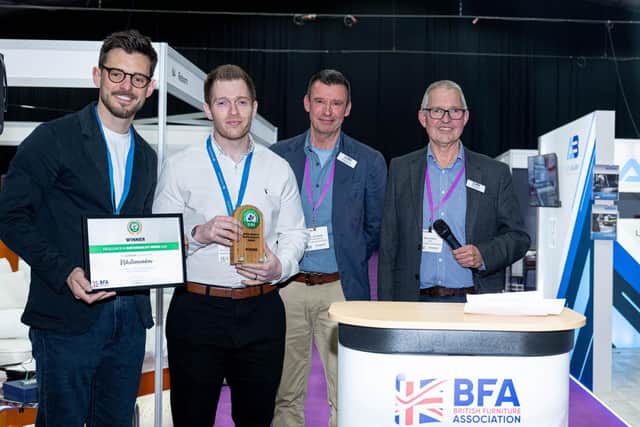 Dan Oscroft and Nick Wilkinson from Whitemeadoq receiving their award. Photo: Ed Telling