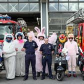 Firefighters from Mansfield plus some of the fancy dress bikers.
