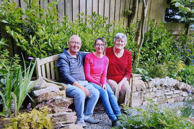 Ivan and Pauline Dunstan with daughter Debbie.(middle).