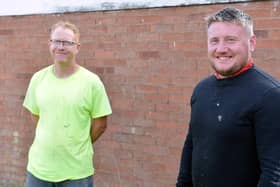 Lee Sunderland and Jamie Dodds are bricklayers and will be conquering the Yorkshire Three Peaks Challenges in November to raise money for Sheffield Children's.