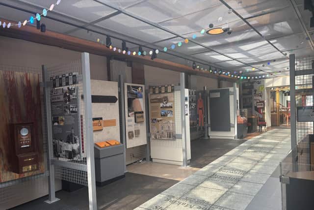 The first exhibition area you see aet Mansfield Museum and Art Gallery celebrates Mansfield's proud history.