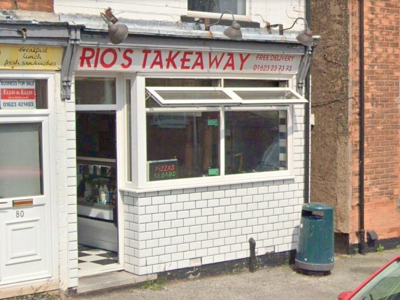 Rio's Takeaway on Westfield Lane, Mansfield. Last inspected on November 22, 2022.