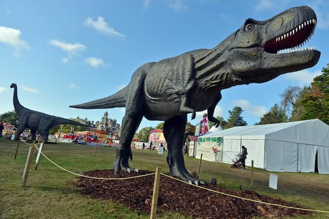 More than 100 dinosaurs can be found at the event