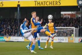 Matty Longstaff pushes through the Bristol Rovers defence on his debut last weekend.