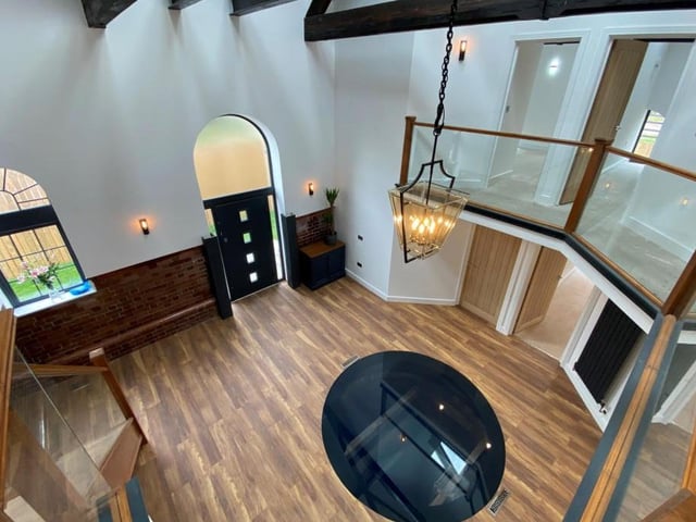 Our last shot of the amazing atrium looks down on it from above.