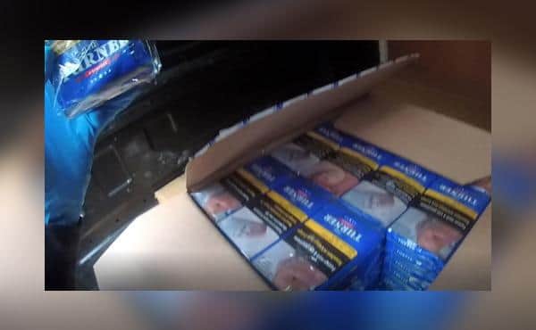 A huge haul of illegal tobacco was seized from a van stopped at the Annesley M1 junction