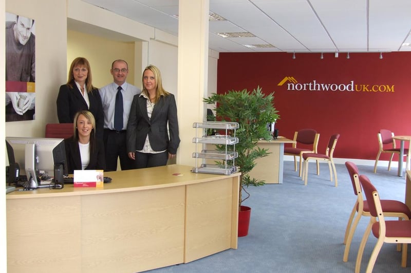 Sean Mayers and his team at the newly opened Northwood estate agents in Doncaster in 2008