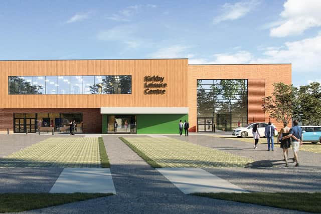 An artist's impression of the finished Kirkby Leisure Centre.