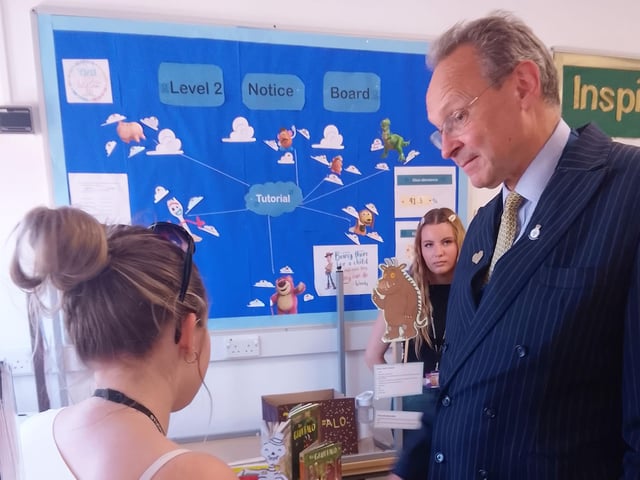 Students were proud to share their research with the executive team