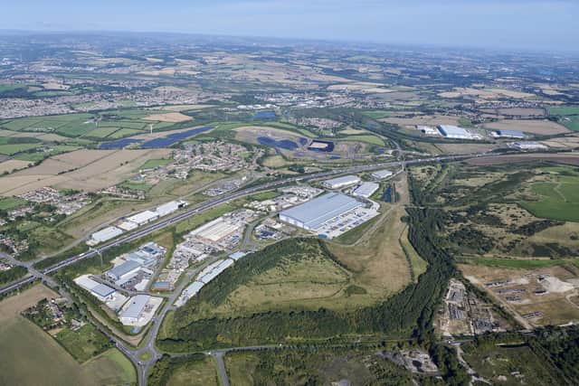 The huge Markham Vale Business Park beside the M1 near Mansfield.