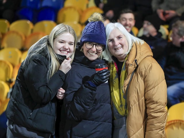 Mansfield Town fans ahead of the defeat to MK Dons.