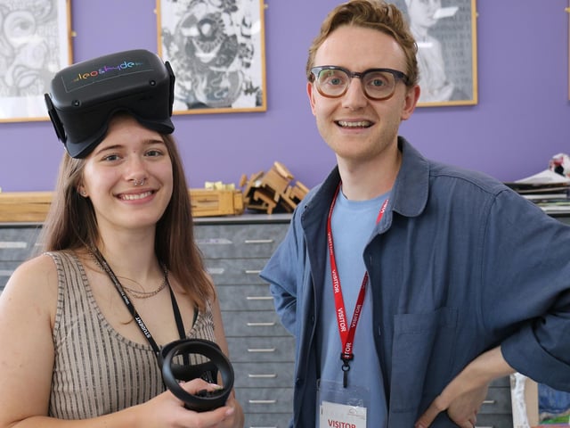 Student Sadie Vincent (left), pictured with Joseph Doubtfire
