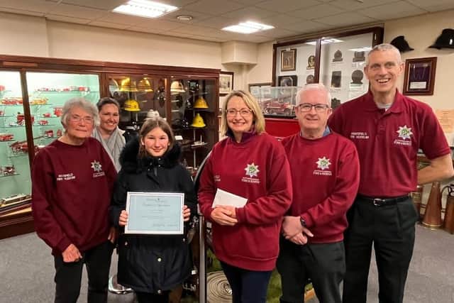 Sofia Leslie, an 11-year-old who has donated £40 to the Mansfield Fire Museum.