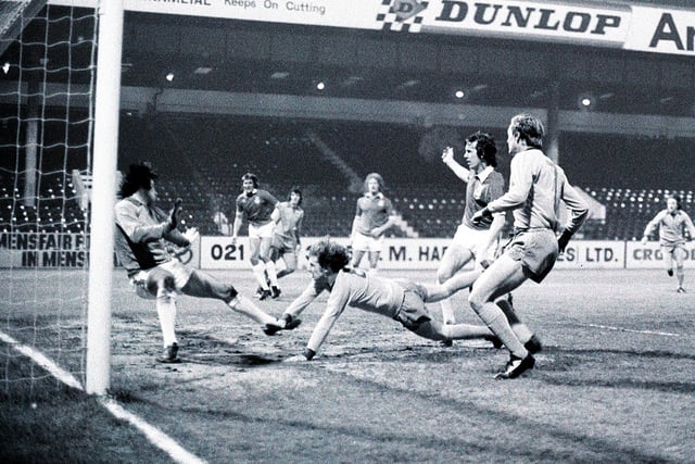 Stags v Wrexham in an FA Cup Second Round second replay at Villa Park in 1975.