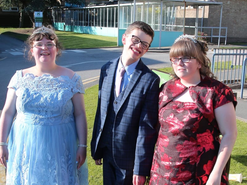 Sarah Williams, Aaron Nicholls, Danielle Coupe at a Portland College prom.