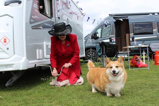 Her Majesty was joined by her corgi companion for a few days of respite before the big celebrations.