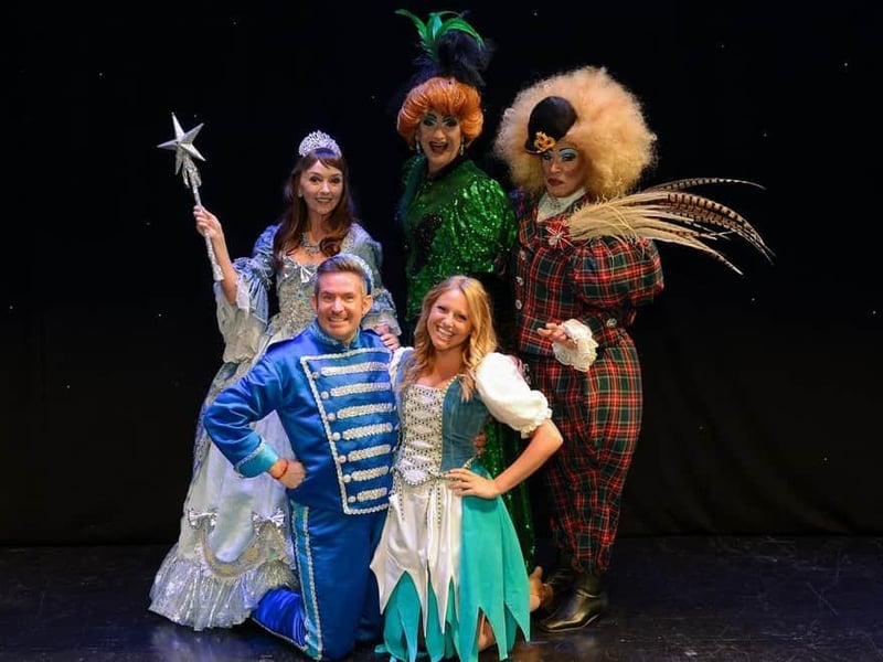 Cinderella from 2019, pictured are Melanie Walters as the Fairy Godmother, Adam Moss as Buttons, Olivia Birchenough as Cinderella and Jamie Morris and Tarot Joseph as the Ugly Sisters. The pantomime was cancelled the following year due tot the coronavirus pandemic.