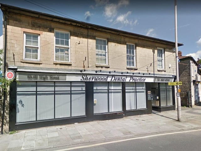 Sherwood Dental Practice on High Street, Mansfield Woodhouse, has a 5 out of 5 rating.