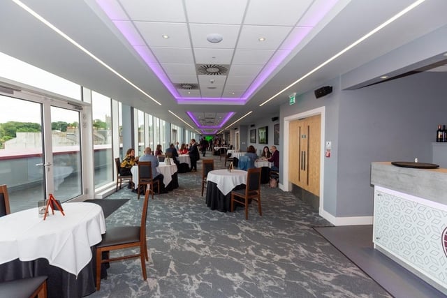 The lofty restaurant at Tynecastle has been described as a “first class experience”.