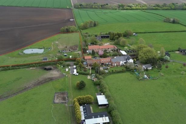 We close our gallery with a fascinating view from the skies of the £750,000 Kirkby property and how it sits within the surrounding landscape,