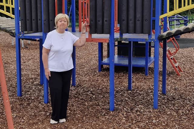 Councillor Barbara Carr at the park. (Image: submitted)