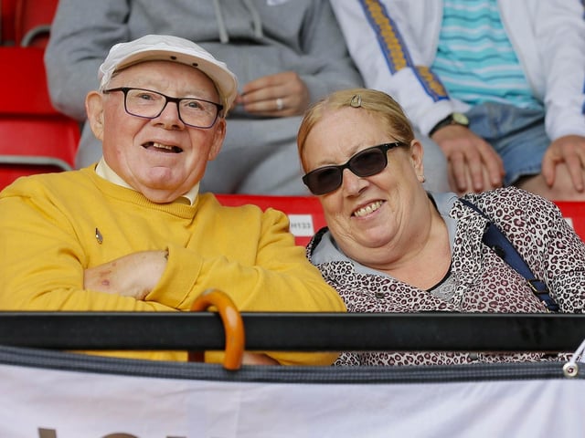 Some of the Mansfield Town fans at Salford.
