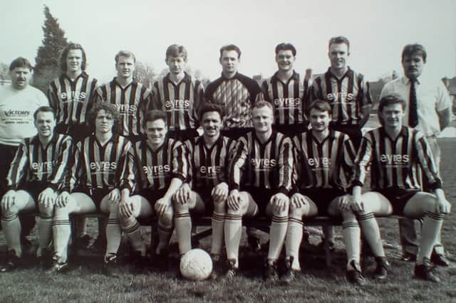 The Worksop Town side ahead of the 1990/91 season.