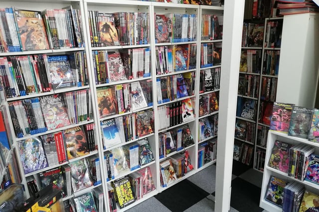 A peek inside at some of the thousands of comics on offer.