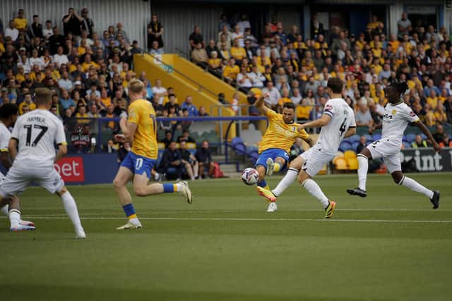 Action during the Sky Bet League 1 match against Burton Albion FC at the One Call Stadium, 17 Aug 2024, Photo credit Chris & Jeanette Holloway / The Bigger Picture.media