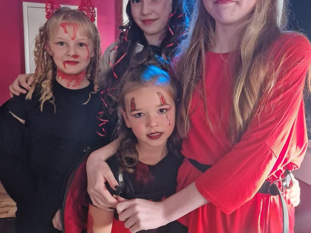 Friends enjoyed Halloween fun at the studio.