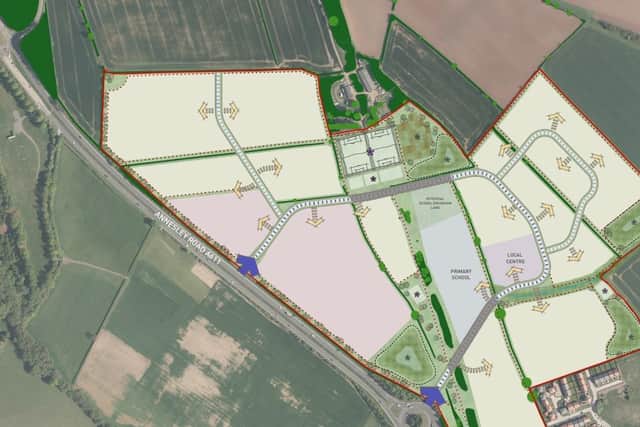 The site plan for the huge new Top Wighay Farm development in Hucknall