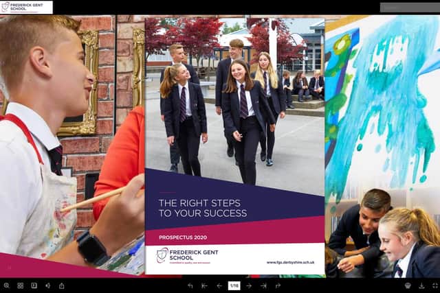 Page-turning interactive e-mag prospectus showcases Frederick Gent School