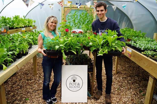 Seb Meikle and his mum Jolanta, who have set up The Pot and Bloom Company.