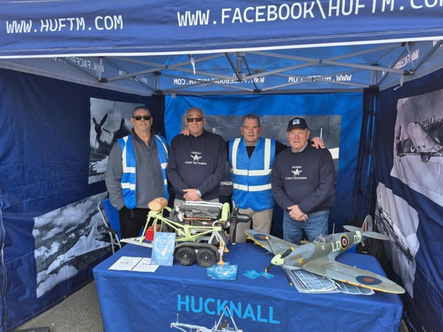 Staff and trust members from Hucknall Flight Test Museum on their stall at the event.