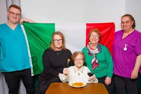 103-year-old Bruna Macutkiewicz, has been given a warm Italian welcome by staff at Sherwood Grange care home