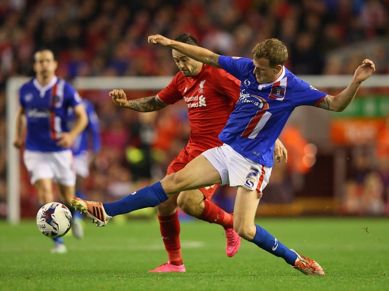 Tom Miller, pictured playing for Carlisle, joined Newport on Jan 28, 2011 from Dundalk for £25,000.