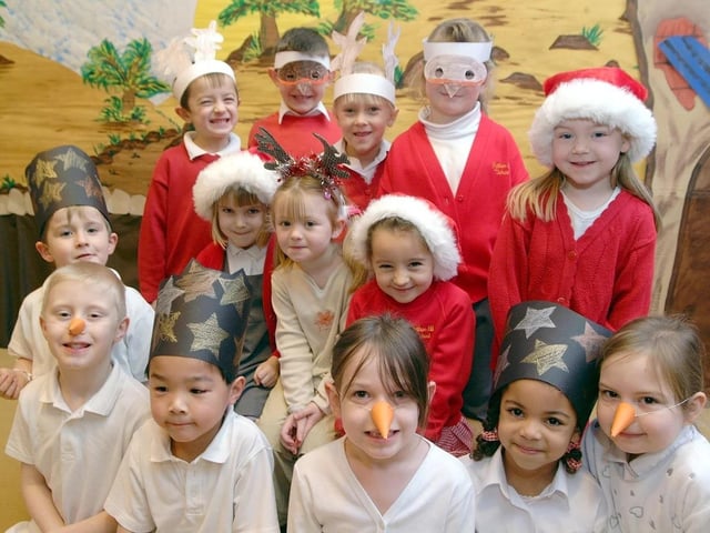 Christmas 2001 at Rainworth's Python Hill school. Can you spot any familiar faces?