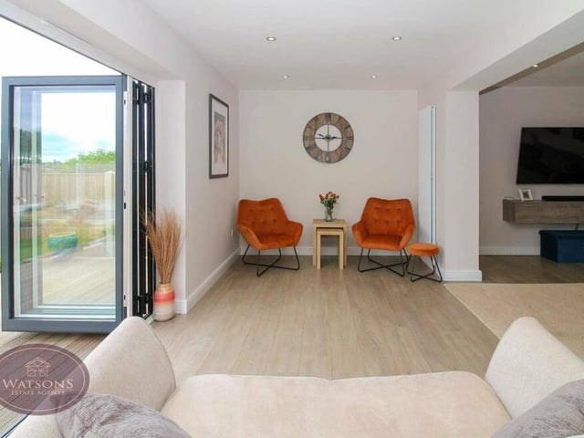 Let's focus now on one of the main highlights of the open-plan area, which is the large bi-folding doors that lead out to the rear garden.