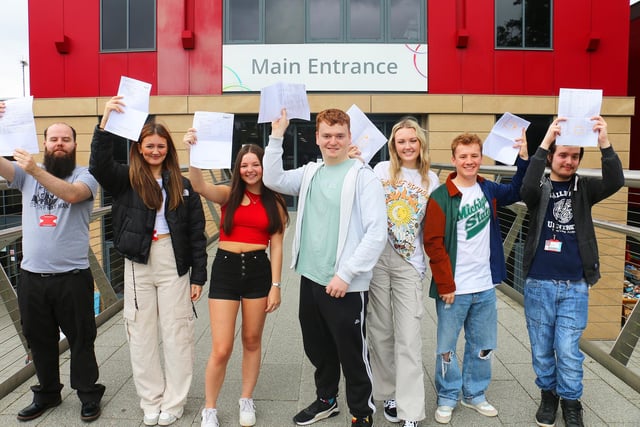 A-Level and vocational programme students celebrated together at the college's Derby Road campus.