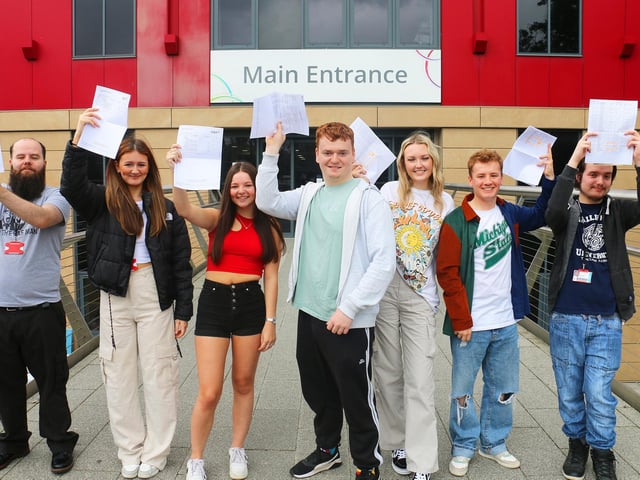 A-Level and vocational programme students celebrated together at the college's Derby Road campus.