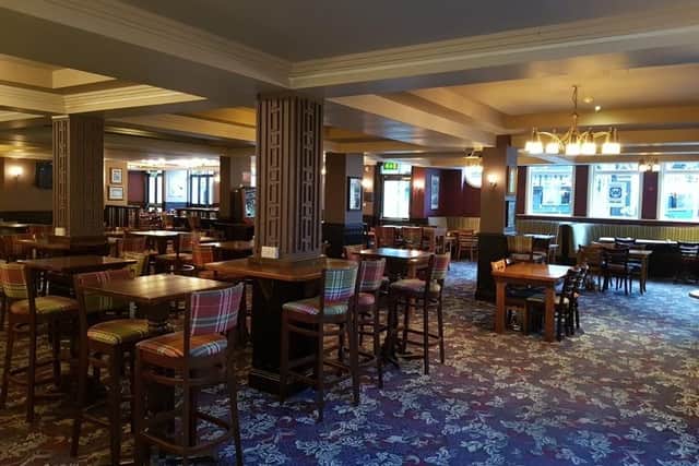The interior of The Widow Frost pub in Mansfield. owned by JD Wetherspoon.