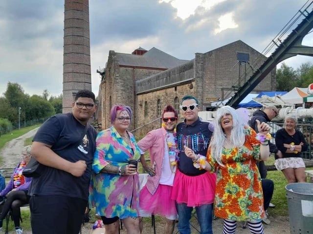 The visitors enthusiastically embraced the festival attire. Pictured: Rotherham Recovery.