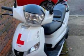 The stolen moped which was taken from Ladybrook Lane in Mansfield on Monday night.