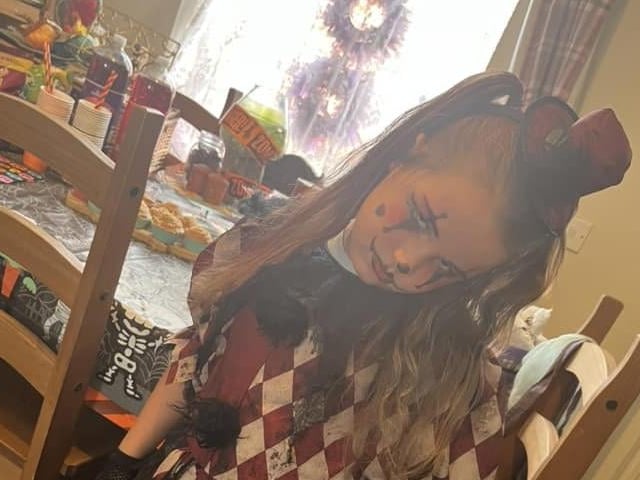 Lucy, aged eight, was feeling spooky.