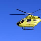 An air ambulance was called to the incident